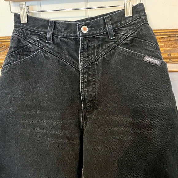 #23 Vintage Rocky Mountain Bareback Rodeo Rider Cowgirl  
Black Denim Jeans - Picture 4 of 12